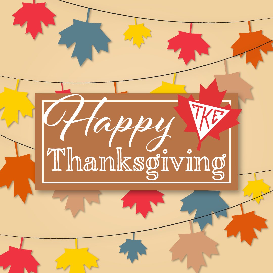 Warmest Thanksgiving wishes to our Canadian Fraters and their families. We are grateful for your continued devotion to Tau Kappa Epsilon and the values we share. 🇨🇦 #TKENation