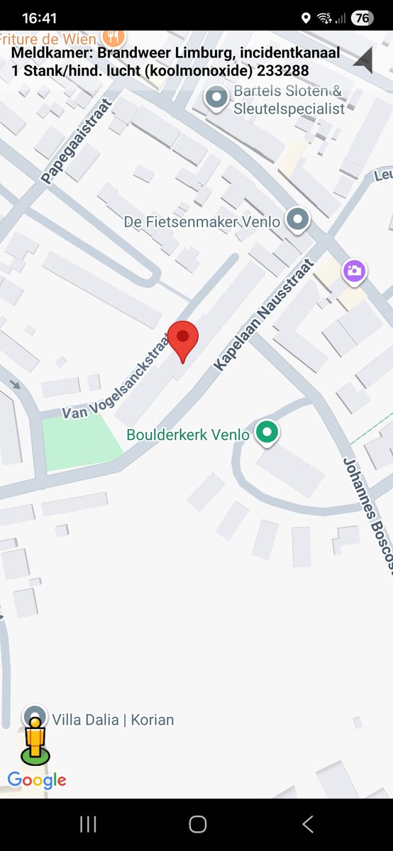Melding van stankoverlast door koolmonoxide in Venlo