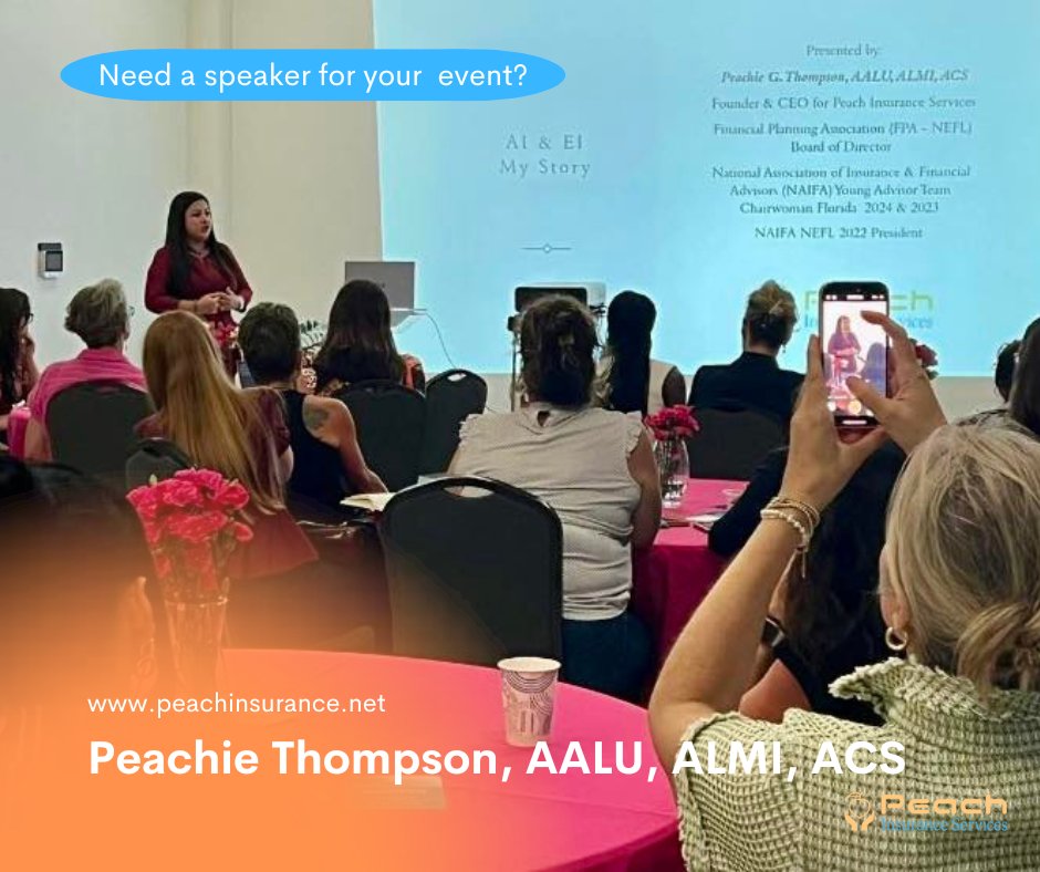 What a week! Peachie spoke at 3 events on Long Term Care, Underwriting &amp; AI+EI. Her message: "Think of AI as an assistant—EI truly serves clients."
📰 pontevedrarecorder.com/stories/circle…
📢 Book her to speak at your next event!
#KeynoteSpeaker #Insurance