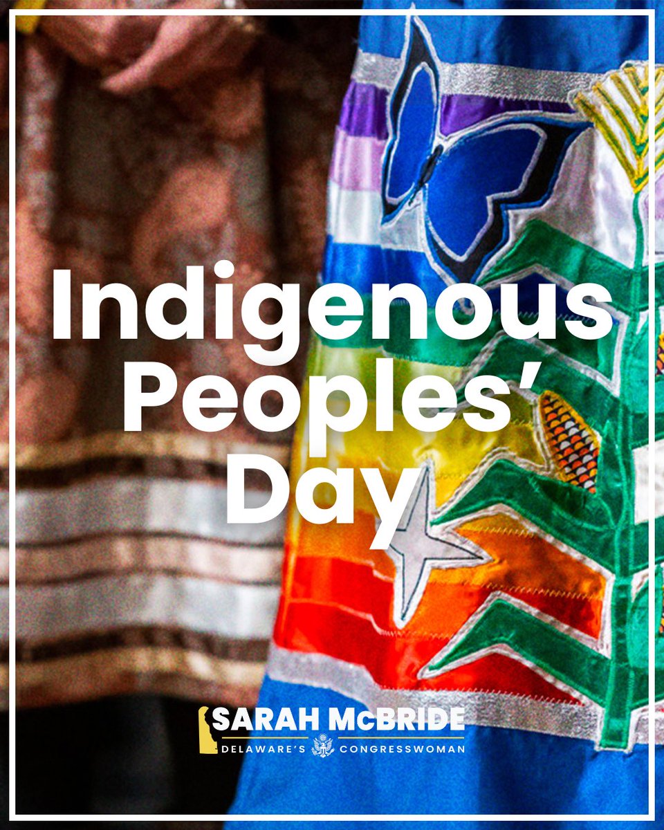 On Indigenous Peoples’ Day, we celebrate Native communities across the country and honor the Lenape and Nanticoke peoples, whose ancestral lands include Delaware. Their contributions, traditions, and resilience continue to shape and enrich our state of neighbors. Today, we