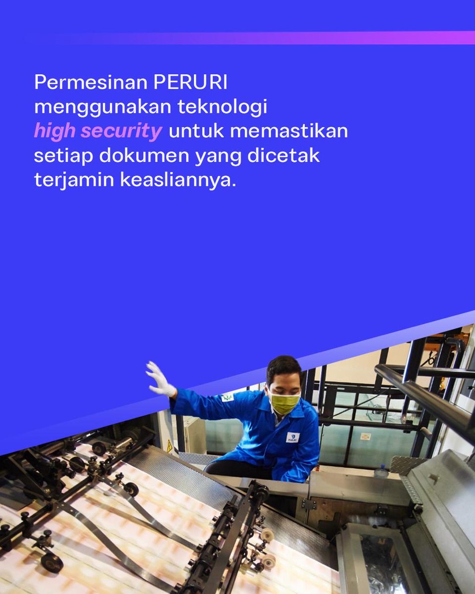 ayudaayudi's tweet photo. PERURI terapkan protokol keamanan dan teknologi percetakan sekuriti agar setiap dokumen terlindungi dan terjamin keasliannya.

#PerusahaanTeknologiHighSecurity #InnovationforASovereignFuture #KemajuanBerdaulat #InovasiKeamananTinggi #PeruriGovTechIndonesia #TrusteeOfSovereignty https://t.co/PwDTMppaOz