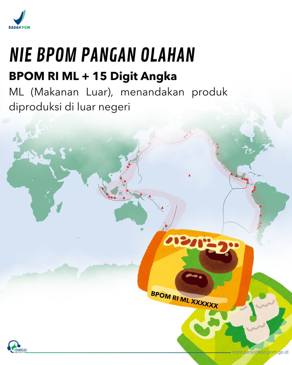 penyidikanbpom's tweet photo. Halo Sahabat BPOM! 👋
Tahukah kamu? 
Pahami perbedaan Nomor Izin Edar (NIE) BPOM RI MD dan BPOM RI ML yang beredar di Indonesia pada produk pangan olahan.

#BPOMRI #PenyidikanBPOM #HALOBPOM1500533 #PanganAman https://t.co/VjrUcyeFJD