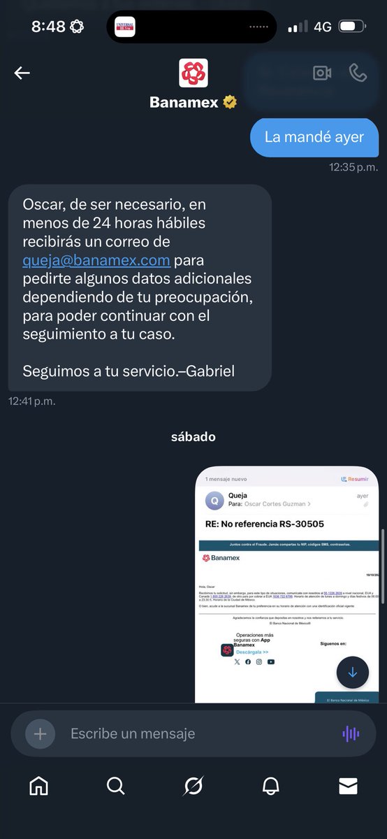oscarchaow's tweet photo. @banamex En línea me mandan por correo, cuando mando correo me mandan a en linea. Cuando llamo me dicen que no me pueden ayudar.
LA PEOR EXPERIENCIA DE USUARIO.
Acá lo que dicen en línea y en sucursal.

https://t.co/X3ioU3shw1 https://t.co/8jkbN62TaJ