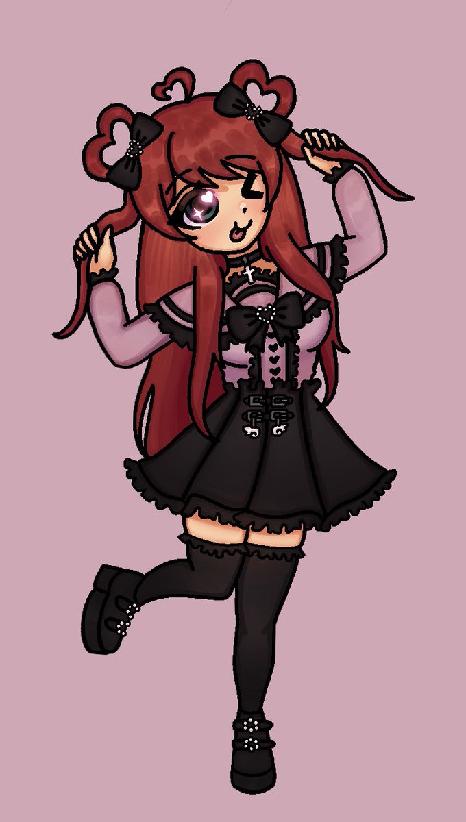 luxpill's tweet photo. jirai kei angel trynie ໒꒱ ‧₊˚🖤 #tryn #ongezellig #fanart https://t.co/UBCMxMl4gj