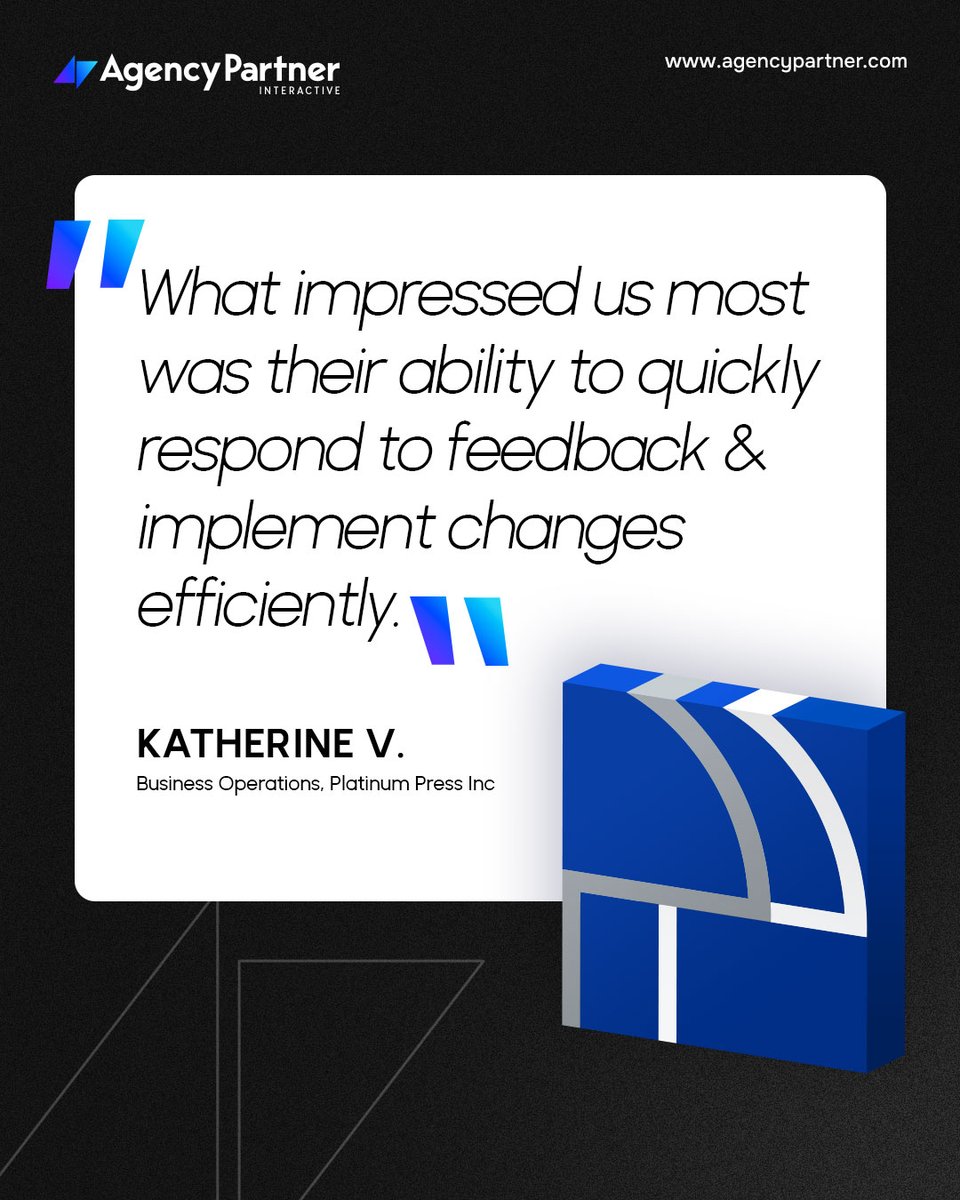 agencypartner's tweet image. Quick, responsive, and efficient that’s how we deliver SEO &amp;amp; Web Design solutions. Thank you, Katherine from Platinum Press Inc.
Partner with us to accelerate your business growth today.
shorturl.at/8uwUJ
#WebDevelopment #SEOServices #WebRedesign