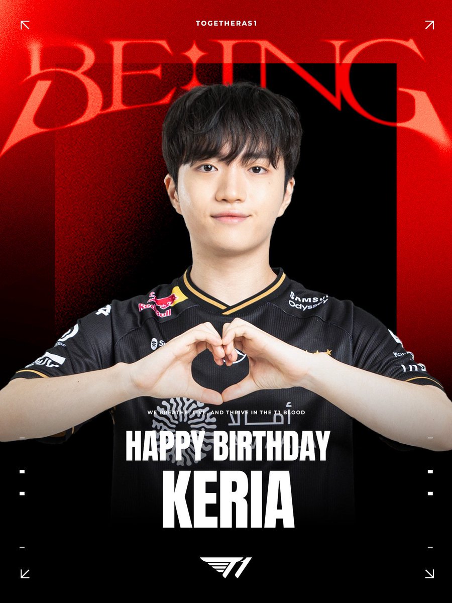 🐶 Happy ‘Keria’ Day 🐶

10월 14일은 T1 LoL 팀의 ‘Keria’ 류민석 선수의 생일입니다!

#TogetherAs1 #T1Birthday