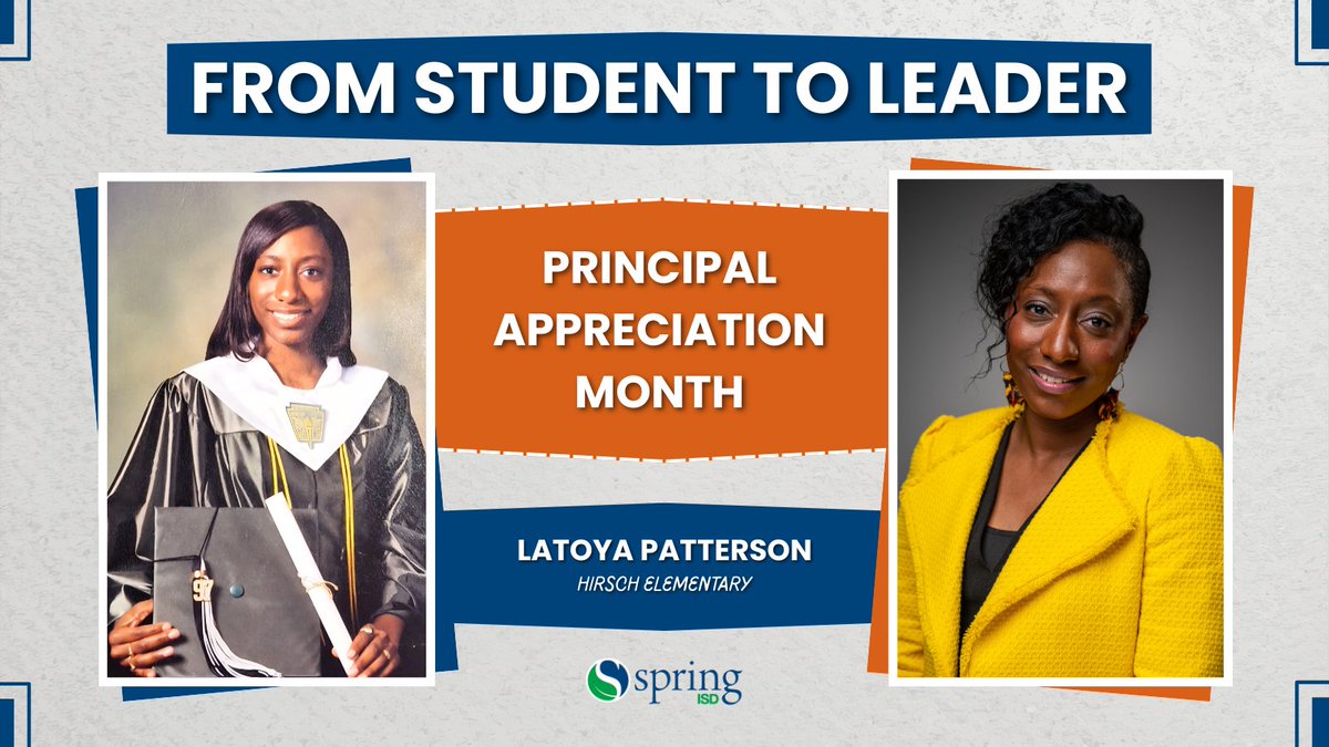 SpringISD's tweet image. This Principal Appreciation Month, we celebrate LaToya Patterson at Hirsch Elementary. Her life advice: “Bloom where you are planted—do your best in the moment and your talent will open doors.” Thank you for making Spring ISD a better place! @HirschHawk @SISD_CoA