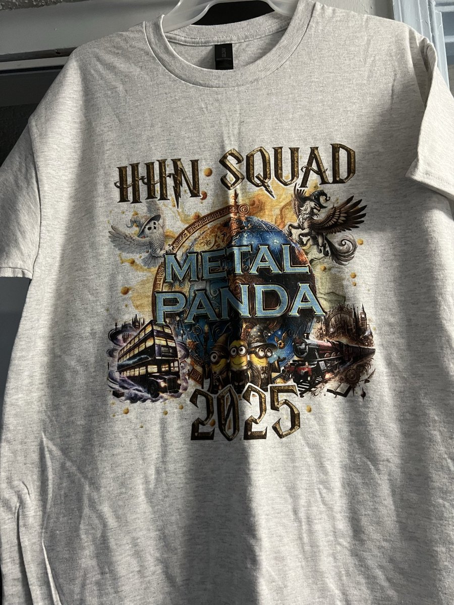 So a friend of mine made some shirts for Halloween horror nights snd we esch have name of us so they know i go by Metal Panda here on twitter and he made this one for me! 🤘🏼😆🤘🏼 <a href="/mtlkeith/">KEITH</a> <a href="/slayerific13/">🎣🏹🦌Slayer G🦌🏹🎣</a> <a href="/nowayjeff/">ÑoWäyJêff 🍕🍔🍟🥤⚽️</a> <a href="/Gregghost2/">Greg-Ghost</a> <a href="/nearly_departed/">John</a> <a href="/metalheadjs/">Jesse C Leyendecker</a> <a href="/puhinnalle_/">Sakke\m/</a>