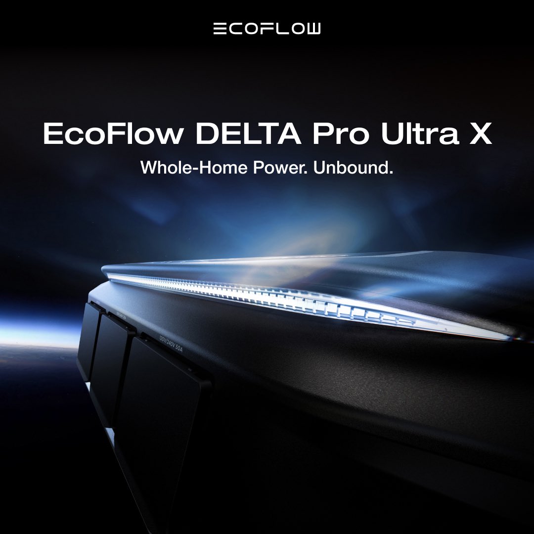 EcoFlowTech's tweet image. 🔋 Meet the EcoFlow DELTA Pro Ultra X — a 12kW whole-home backup power solution with no limits, powering every corner of your home — and fully installed in just 7 days. 🏠
💬 Which part excites you most — the 12kW output, the quick setup, or the whole-home coverage?
👉…