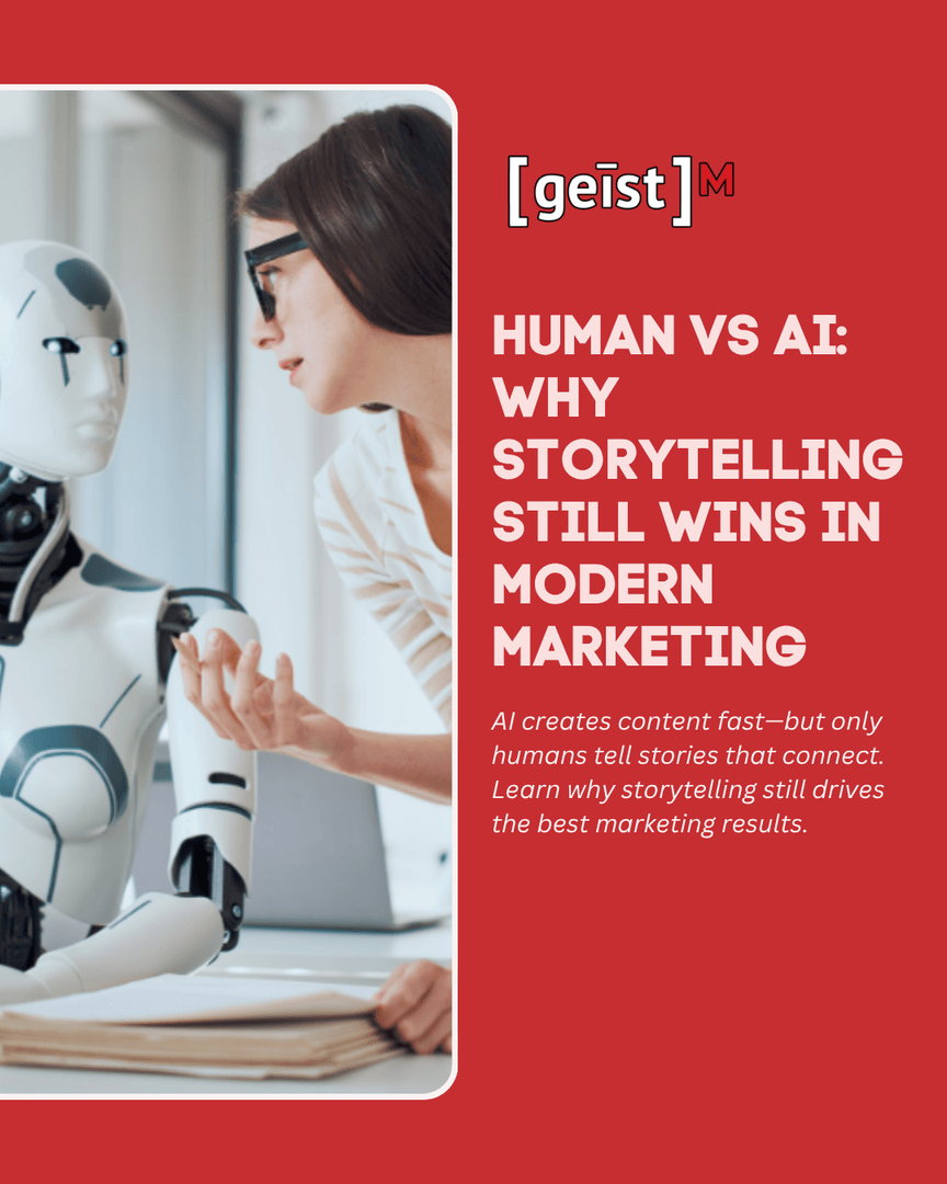GeistM's tweet image. In a world flooded with AI-generated content, authentic storytelling is still the ultimate marketing superpower. 💡✨

See why human creativity, empathy, and nuance will always outperform algorithms  🚀

#MarketingStrategy #ContentThatConnects #AIvsHuman #BrandStorytelling