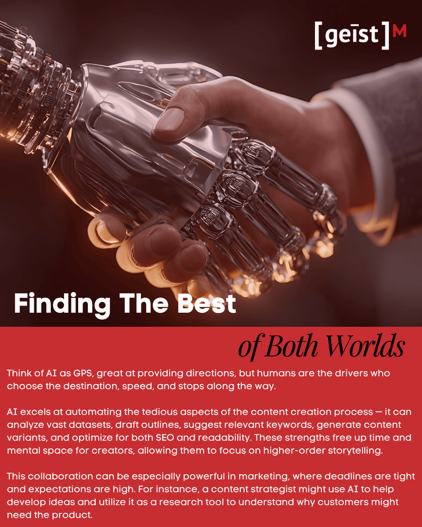 GeistM's tweet image. In a world flooded with AI-generated content, authentic storytelling is still the ultimate marketing superpower. 💡✨

See why human creativity, empathy, and nuance will always outperform algorithms  🚀

#MarketingStrategy #ContentThatConnects #AIvsHuman #BrandStorytelling