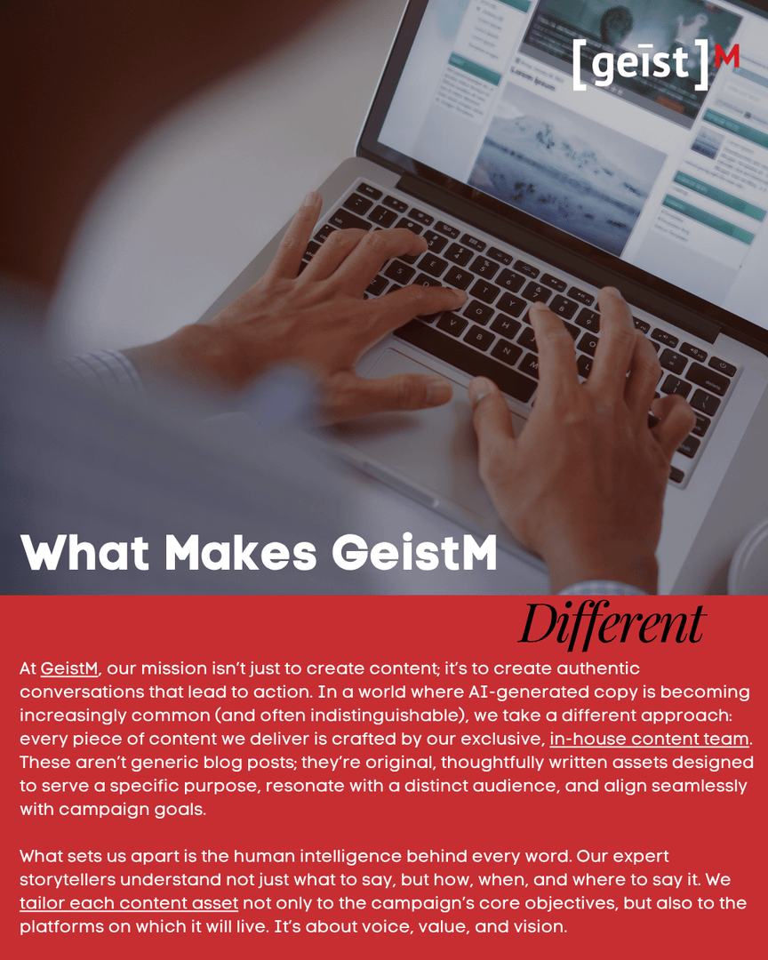 GeistM's tweet image. In a world flooded with AI-generated content, authentic storytelling is still the ultimate marketing superpower. 💡✨

See why human creativity, empathy, and nuance will always outperform algorithms  🚀

#MarketingStrategy #ContentThatConnects #AIvsHuman #BrandStorytelling