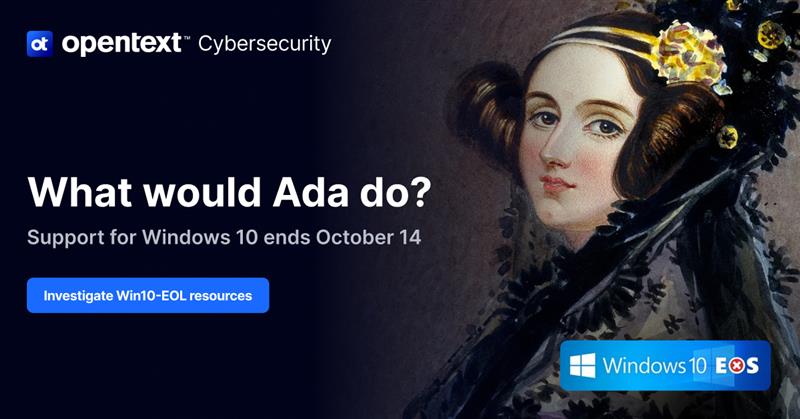 OpenText's tweet image. This Ada Lovelace Day, October 14, marks the end of support for Windows 10. It shouldn’t take her level of investigative curiosity to know what to do with an aging OS.
It's all happening tomorrow! Learn more here: bit.ly/4fWLm8f