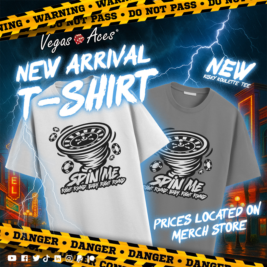 vegas_aces's tweet photo. Hold onto your hats! 🌪️ Our new merch is a force of nature! "Spin Me Right Round, Baby, Right Round" is LIVE! With shirts, cups &amp; more (140 products!). Prices vary. Get your roulette merch now!

https://t.co/FBSls8k28H

#RouletteMerch #CasinoStyle #SpinTheWheel #Thunderstorm https://t.co/eUExfyOb3q