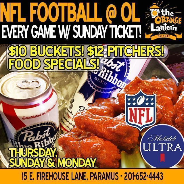 MNF DOUBLE-HEADER! Bills v. Falcons at 7, Bears v. Commanders at 8PM!

NFL SUNDAY TICKET, MORE TVs ADDED, NEW PROJECTOR, GREAT DEALS ON BEER AND FOOD! COME SPEND THE SEASON WITH US! FOOTBALL IS BACK!
#nflfootball #beerspecials #bergencountynj #paramusnj #pubfood