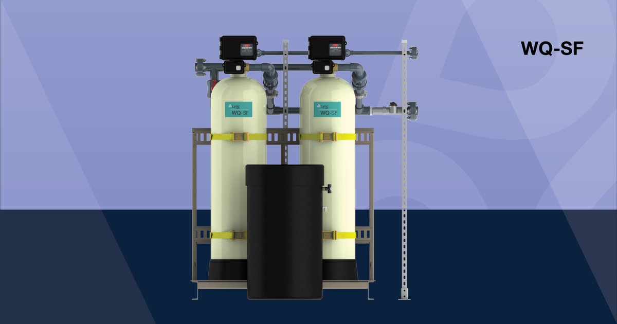 Lync’s pre-assembled commercial hard water solution — WQ-SF — fully engineered system designed to maximize softener regeneration efficiency and minimize salt consumption. Models with service flow range from 25-300 GPM. Learn more: ow.ly/quuo50X9oTo #Lync #WQSF