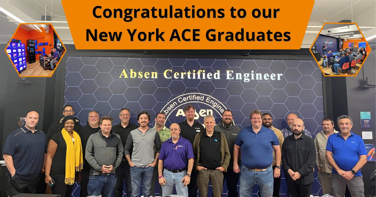 Absen_Inc's tweet image. Congrats to our newest Absen Certified Engineers from our New York ACE Training! 🎓

Training the industry on the latest in LED tech keeps #LEDInnovation shining bright. 🌟

💬 Join us in congratulating our latest ACE grads! 

#ACETraining #LEDTraining