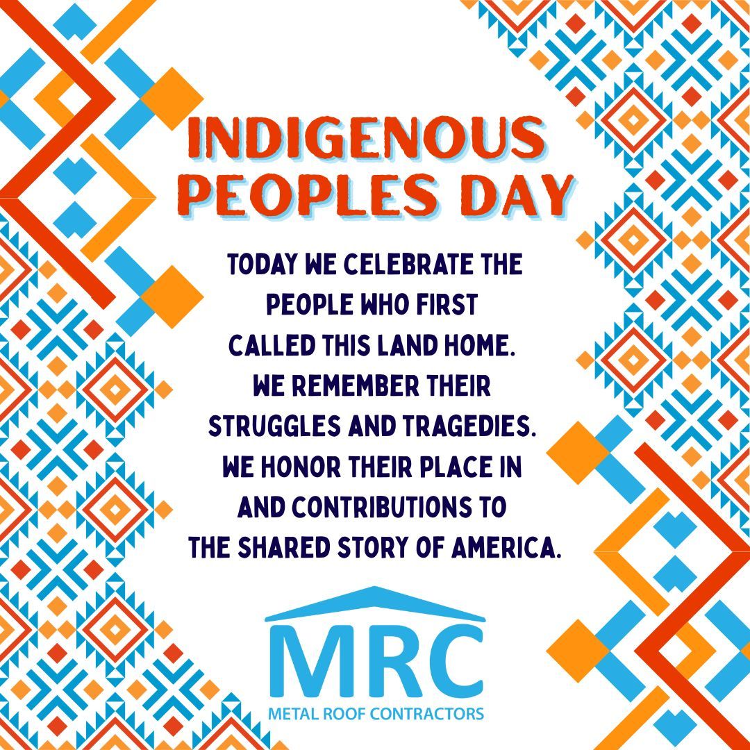 MetalRoofContr1's tweet image. Today, we proudly celebrate Indigenous Peoples Day.
As a Native-owned business, we honor the people who first called this land home.
Their stories, resilience, and contributions continue to inspire our work every day.

#IndigenousPeoplesDay #NativeOwned #MuscogeeCreekNation #MRC