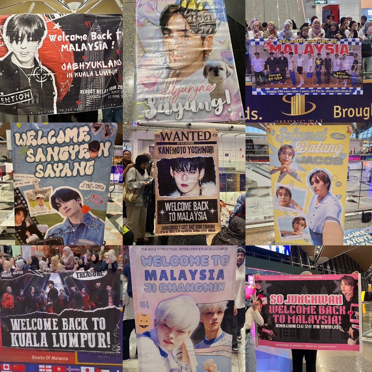 ok so dah boleh stop la kot messing with our klia culture, clearly not ur thing. instead lets just appreciate all the banners every fandom prepared for the welcoming sesh 🥹🫶🏻