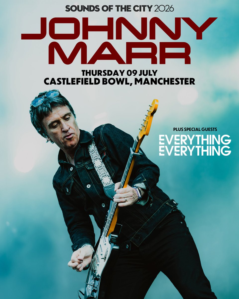 See Tickets (@seetickets) on Twitter photo .<a href="/Johnny_Marr/">Johnny Marr</a> has announced his biggest-ever headline solo show to date with a special outdoor performance at Manchesterβs iconic amphitheatre, Castlefield Bowl next July! π He'll be joined by special guests <a href="/E_E_/">EverythingEverything</a> π€©. Tickets on sale Friday 17 October at 10am.
π: .<a href="/Johnny_Marr/">Johnny Marr</a> has announced his biggest-ever headline solo show to date with a special outdoor performance at Manchesterβs iconic amphitheatre, Castlefield Bowl next July! π He'll be joined by special guests <a href="/E_E_/">EverythingEverything</a> π€©. Tickets on sale Friday 17 October at 10am.
π: