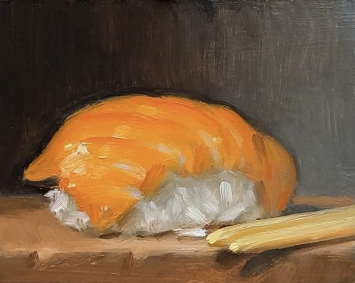 NoahVerrier's tweet image. My oil painting of Sushi
