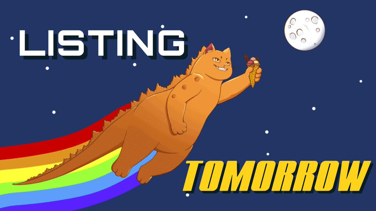 CatzillaToken's tweet image. REJOICE, CATZILLA FAM 🎆🎆🎆

$CATZILLA IS FINALLY GETTING LISTED TOMORROW 😻😻😻

We will share the details tomorrow. Stay tuned ^____^