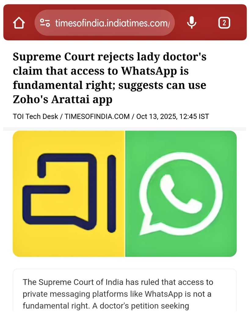 Arattai is in the news…!

timesofindia.indiatimes.com/technology/tec…