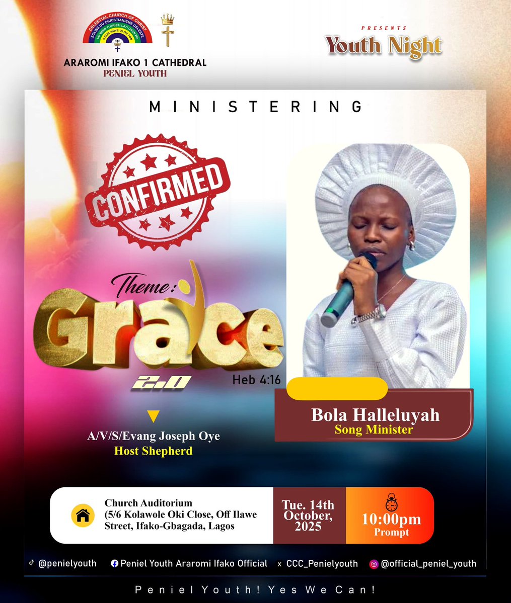 CCC_PenielYouth's tweet image. Halleluyah, are you ready to experience the unlimited Grace of God in a different way?
Join us tomorrow to tap from Grace 2.0
#PenielYouth🌈
#YesWeCan🌈