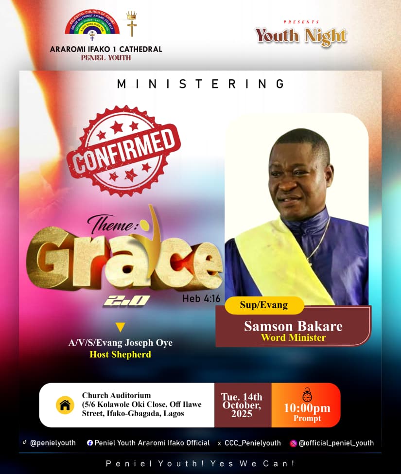 CCC_PenielYouth's tweet image. Halleluyah, are you ready to experience the unlimited Grace of God in a different way?
Join us tomorrow to tap from Grace 2.0
#PenielYouth🌈
#YesWeCan🌈