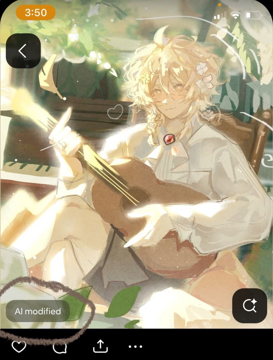 leafumn's tweet image. This is a bad thing actually.. considering that Pinterest is AWFUL at flagging AI, it has flagged many artists including me as “AI” and by turning it on it’ll just hide random images 💔🥀
