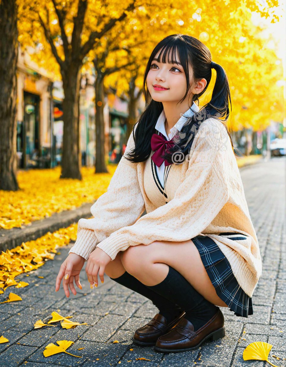 #AI秋の紅葉 #ツインテール