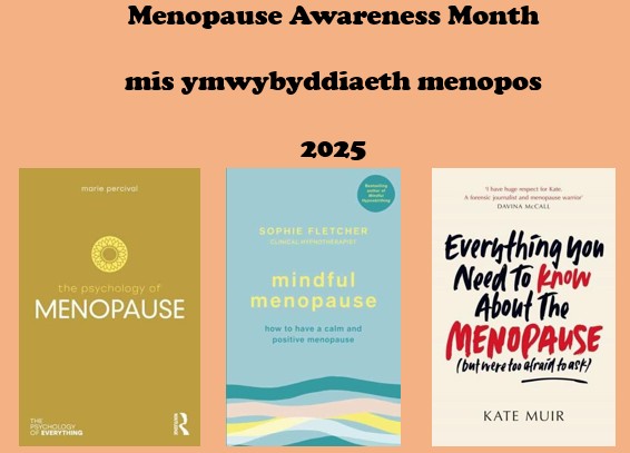 It's Menopause Awareness Month this October,  and there will be some great books on this important topic available at your local health board library - get in touch to find out more! #menopause #libraries #resources
