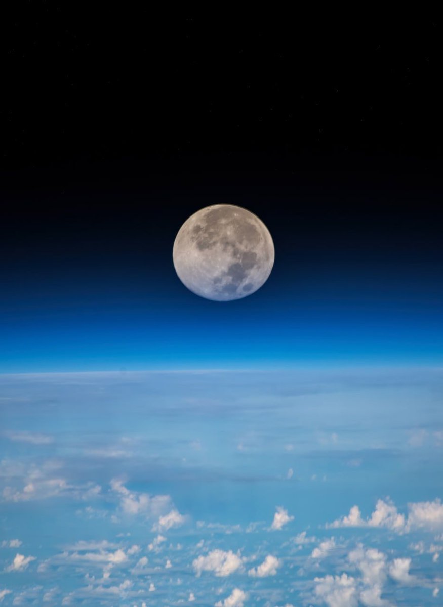 🌑 The Moon from the ISS window.