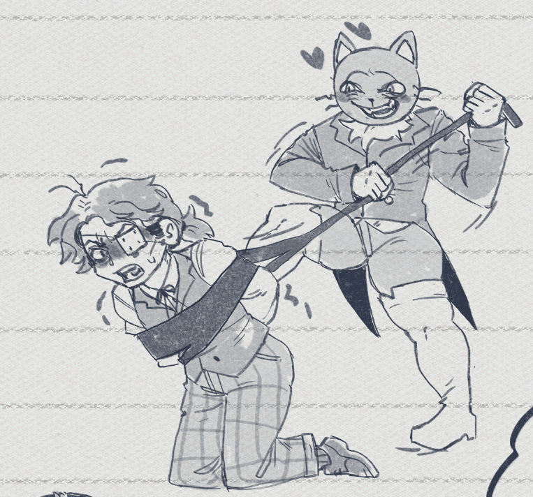 doodle of the day; danny boy and the cat