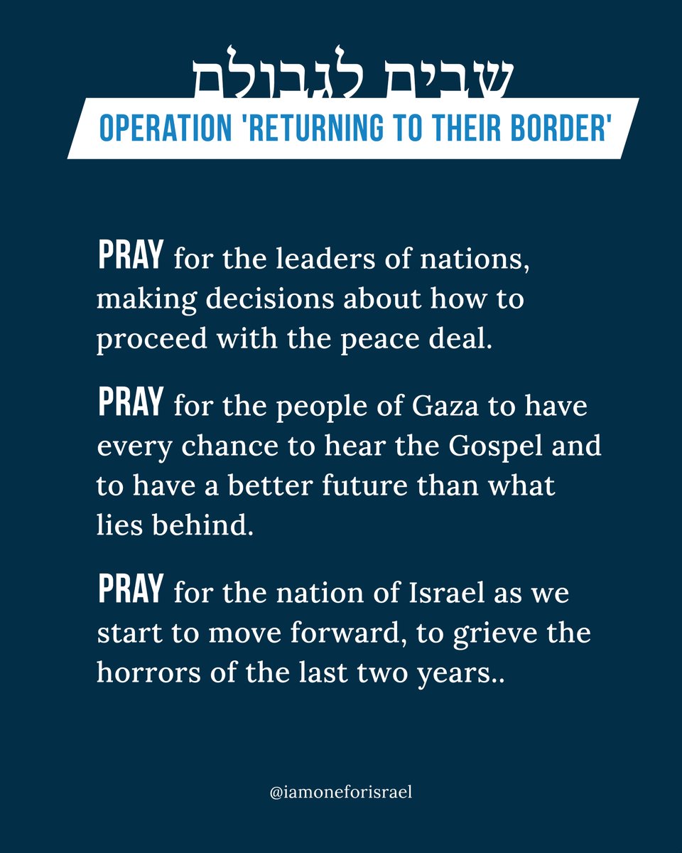 We can hardly believe it: the remaining hostages are finally home, brought back in Operation Return to their Border. Can you imagine how many millions of prayers have gone up for this moment? And here we are, watching this extraordinary event unfold in front of our eyes. Needless