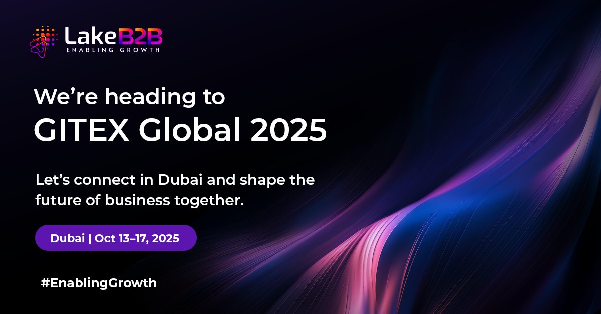 lakeb2b's tweet image. The future of tech is at @GITEX_GLOBAL, and @lakeb2b  is in the middle of it! 🚀

📍 Dubai, Oct 13-17, 2025

Let&apos;s connect on AI, data-driven growth, and smarter marketing. Ready to talk about the next wave of personalization?

#LakeB2B #EnablingGrowth #GITEX #GITEXGlobal