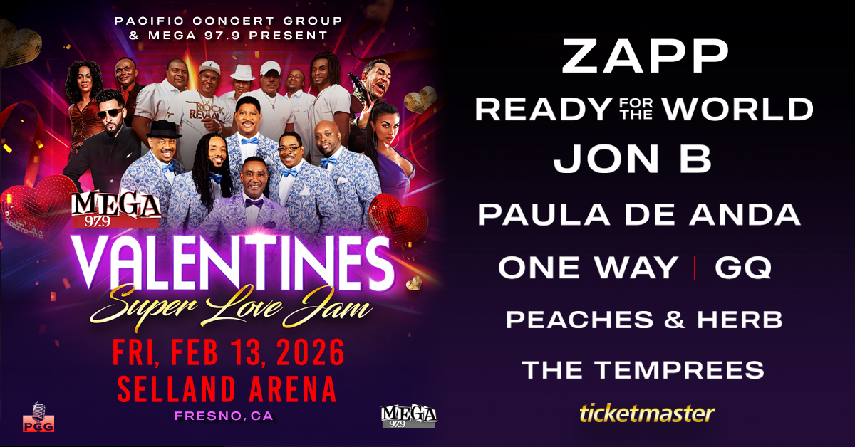.<a href="/Mega979/">Mega 97.9</a> and Pacific Concert Group present Valentines Super Love Jam starring The ZAPP Band on Friday, February 13th at the Selland Arena.

Tix go on sale 10/17 at 10am, but listen to the Mega Morning Show for your chance to win tix all week. Learn more: bit.ly/43CDOn5