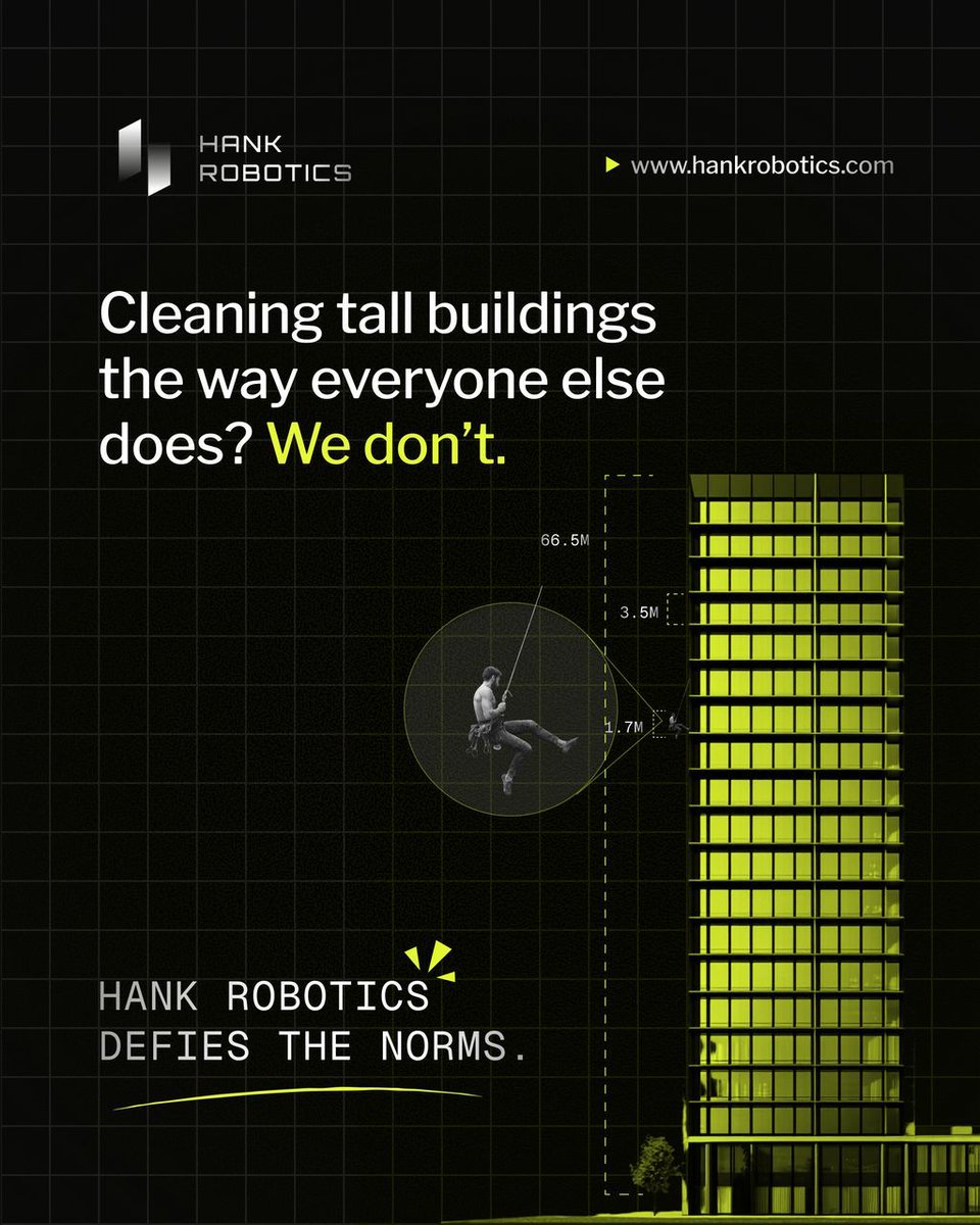 hankrobotics's tweet image. The old way isn't always the right way! ❌
Cleaning tall buildings the old way is slow, risky, and stressful.
We do it differently. Our drones reach every corner safely, finishing the job faster and more efficiently than traditional methods.
#SwiftDay
#Kairi