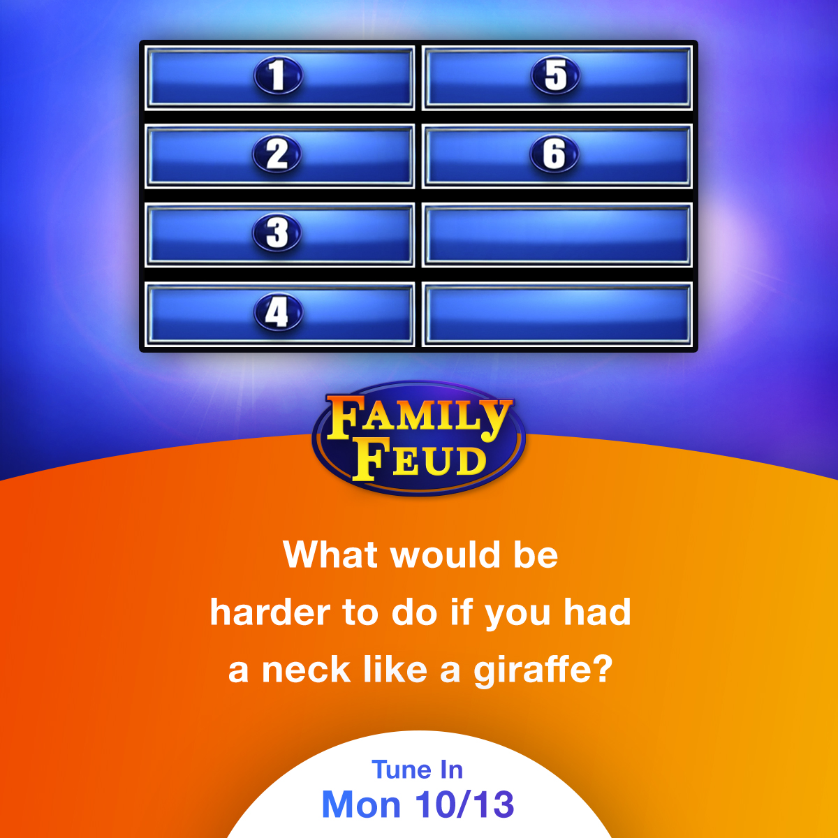 It's time for the Family Feud Daily Question. Can you guess the top answer? Tune in to Family Feud tonight at 6pm on KOCB Channel 34! #FamilyFeud #KOCB #OKC #SteveHarvey