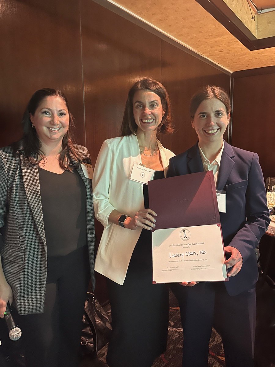 Congrats to Lindsey Claus, MD, for winning the Best Abstract Award at the DVVS 2025 Fall Dinner!