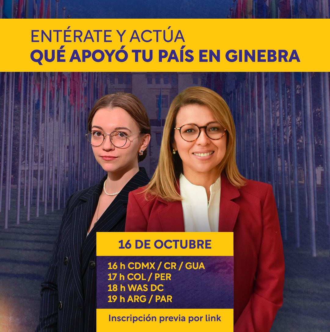 ¿Ya sabés lo que apoyó tu país en el último Consejo de DDHH de la ONU?
Este jueves ¡ENTÉRATE Y ACTÚA!
Inscríbete aquí 👉 forms.gle/gfESaQKW1xr4qj…
No importa donde estés. Juntos podemos hacer mucho bien y evitar grandes males ¡Comparte!