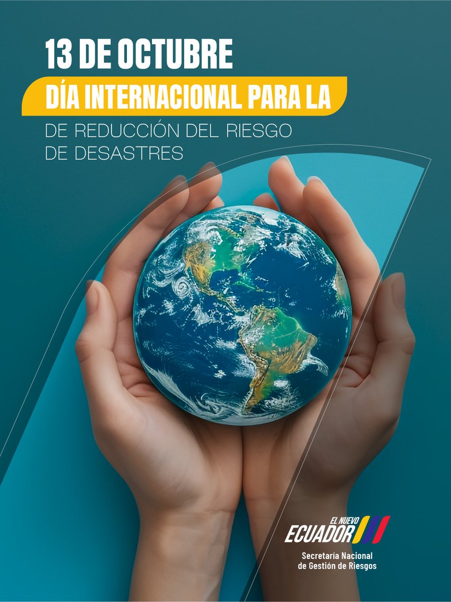 Riesgos_Ec's tweet photo. Este 13 de octubre recordamos que financiar la resiliencia es proteger la vida 🔐 🌎 

Cada decisión, cada proyecto y cada acción cuenta. ➡️Invertir en prevención es invertir en futuro.

El Gobierno Nacional impulsa la primera Plataforma Nacional para la Reducción del Riesgo de Desastres, liderada por la Secretaría Nacional de Gestión de Riesgos, con el apoyo de GIZ, PMA y la cooperación internacional

❗️Acompáñanos en el gran encuentro por la resiliencia del Ecuador.

📅 16 y 17 de octubre
📍 Centro de Convenciones Metropolitano de Quito
💻 Regístrate en https://t.co/aTDnl3Bm0d

💬 El futuro se construye con prevención.

#ElNuevoEcuador #DIRRD2025