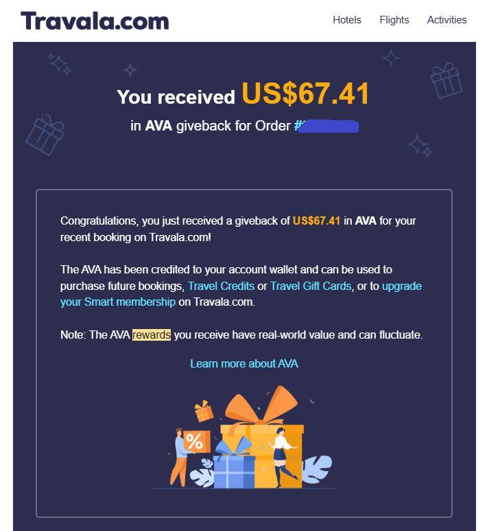TopTurista's tweet image. I just saved US$67.41 on my trip thanks to the AVA Smart Program from @travalacom! 💎 The Diamond membership really pays off. Who else loves traveling and saving at the same time? ✈️ @AVAFoundation #Travala #AVASmartProgram #TravelSmart