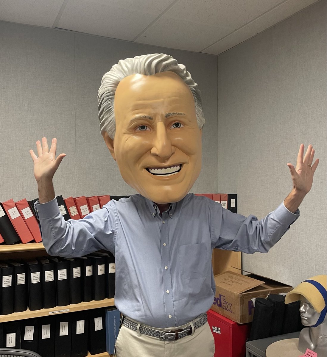 As an ESPN historian, love it when iconic items arrive for the archives. Here is the headgear from Lee Corso’s final show.