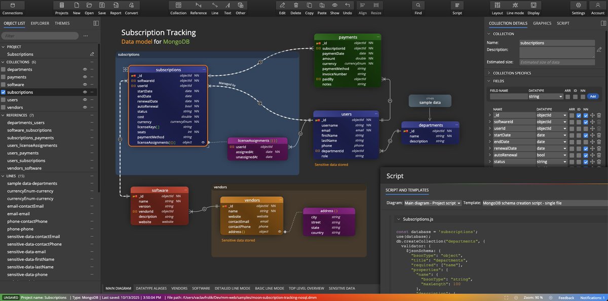 datensen's tweet photo. Moon Modeler v11 is LIVE! 

New auto-layouts, animated reference lines &amp; UI improvements for a better noSQL data modeling

What’s new: https://t.co/Lq8sIPR2ZO

#nosql #MongoDB #mongoose #databasedesign #schemadesign #datamodeling #database #CosmosDB #DocumentDB #DatabaseDeveloper https://t.co/Yx4uGYkJGa