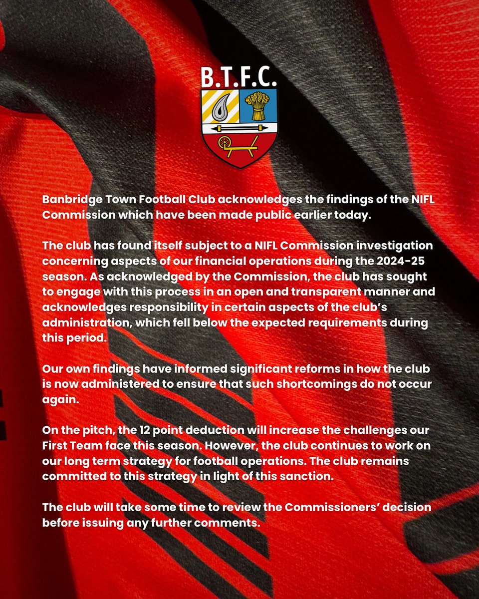 Banbridge Town FC (@banbridgetownfc) on Twitter photo 