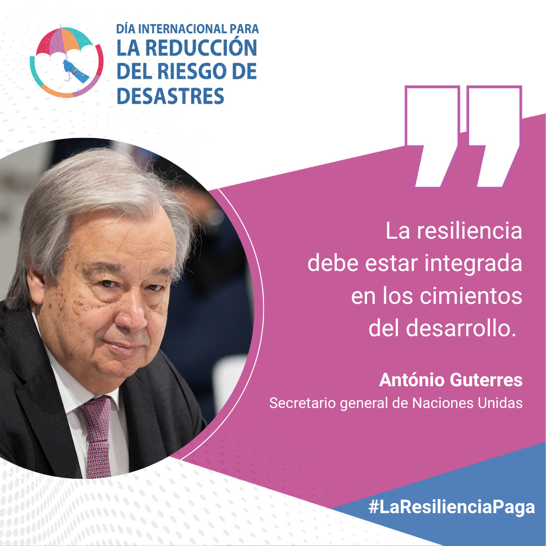 Hoy es el Día Internacional para la Reducción del Riesgo de Desastres, #DIRRD, momento para crear conciencia sobre la importancia de reducir la exposición de nuestras ciudades y comunidades a los desastres. ⛈️Más en link.onu-habitat.org/desastres