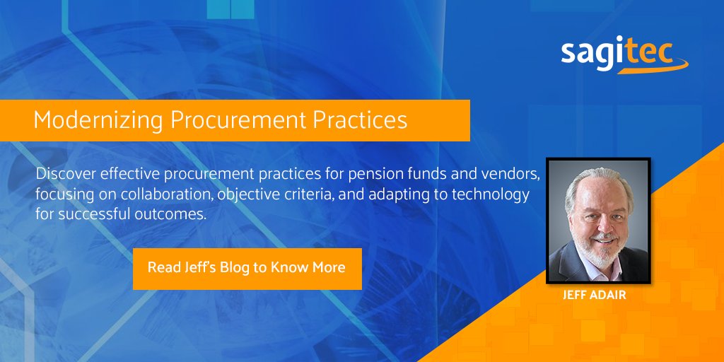 Modernizing procurement is key for pension funds looking to excel in today’s fast-changing environment. At Sagitec, we believe collaboration between funds and technology partners drives smarter, more agile procurement practices. 

Read more: hubs.ly/Q03NhG1g0