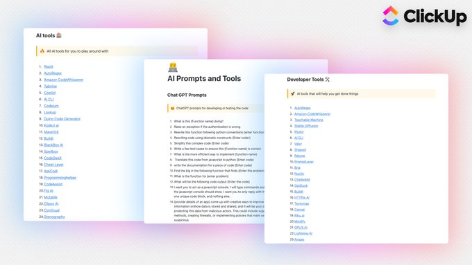 SimslearnAi's tweet image. ChatGPT is free.
But it's a matter of how well you use it.
That's why I made this free document for you:
• 25+ ChatGPT prompts
• 60+ AI and dev tools
• 35+ Low/No code
To get it,
• Like
• Reply "FREE"
• Follow me (so that I can DM)