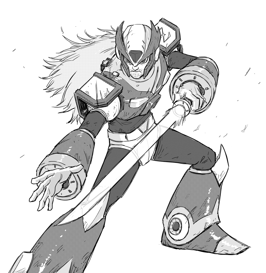 #arttrober2025 Day 12 - #megamanzero (reimagined)